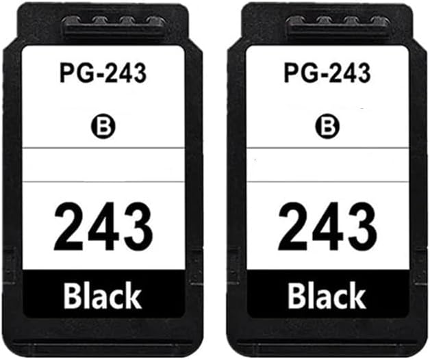 Compatible PG243 CL244 Ink Cartridge Replacement Compatible with MG2924 MG2420 MG2520 IP2820 IP2920 Printers 243XL 244XL PG-243XL CL-244(2 Black)