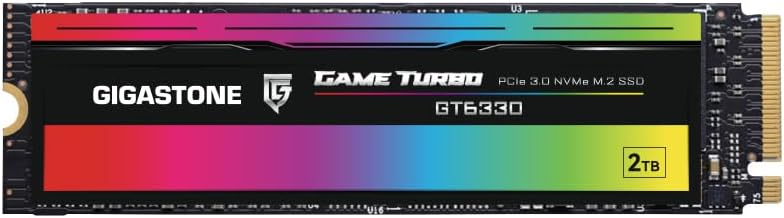 Gigastone PCIe 3.0 M.2 SSD 2TB Gen 3 NVMe SSD Gaming Internal Solid State Hard Drives Upgrade PC Laptop Storage High Speed Response for Gamers Graphic Design Creators IT Pros up to 3,500MB/s