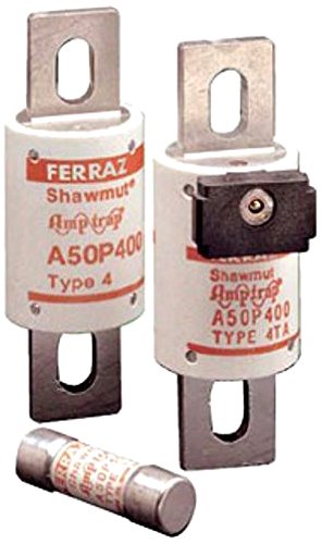 Mersen A50P Semiconductor Protection Fuse with Bolt-in Mount, 500VAC/450VDC, 100kA AC/79kA DC, 800 Ampere, 2-1/2″ Diameter x 6-15/32″ Length