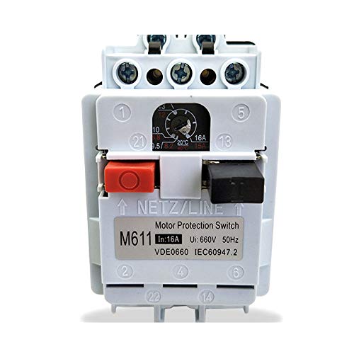 DZ162-16 M611 AC 660V 9.5A-16A Adjustable 3 Pole DIN Rail Motor Protection Switch Circuit Breaker