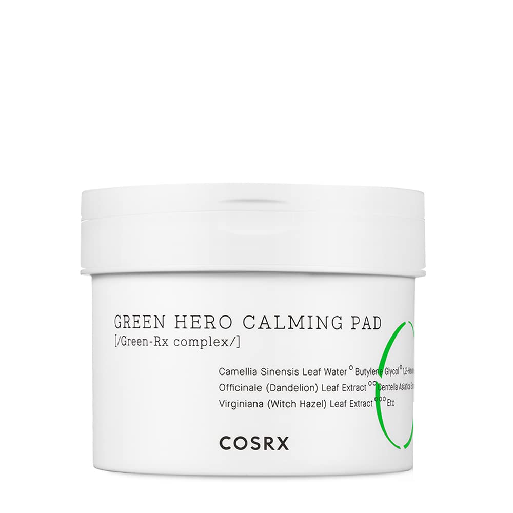 COSRX Green Tea Toner Pads, Relief Redness, Face Toner for Sensitive & Irritated Skin, Soothing, Hydrating, Refreshing, 70 Pads, Korean Skin Care