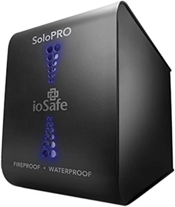 ioSafe SoloPRO 3TB Fireproof & Waterproof External Hard Drive, Black (SM3TB1YR)