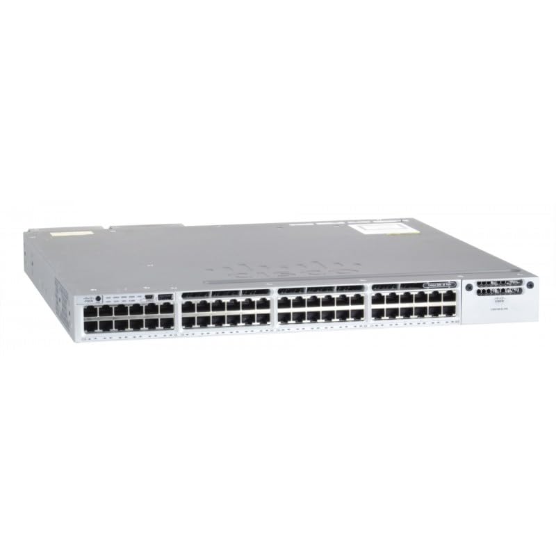 Cisco WS-C3850-48F-S Catalyst 3850 48x 1GB PoE+ RJ-45 1x Module Switch (Renewed)