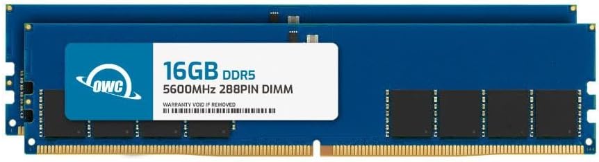 OWC 32GB (2x16GB) DDR5 5600 PC5-44800 CL46 1Rx8 288-pin 1.1V Non-ECC UDIMM Memory RAM Module Upgrade Kit Compatible with Dell OptiPlex 7020 Micro Micro Plus SFF Tower