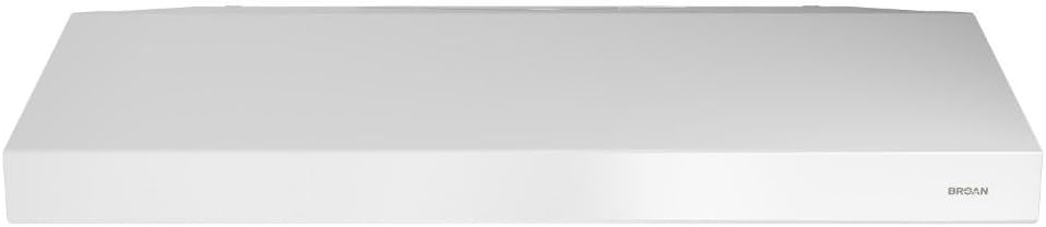 Broan-NuTone BCSEK130WW Energy Star Certified Ligh Glacier 30-inch Under-Cabinet 4-Way Convertible Range Hood with 2-Speed Exhaust Fan and Light, 300 Max Blower CFM, White