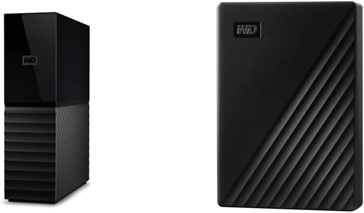 WD 18TB My Book Desktop External Hard Drive, USB 3.0, External HDD & 5TB My Passport Portable External Hard Drive HDD, USB 3.0, USB 2.0 Compatible, Black – WDBPKJ0050BBK-WESN