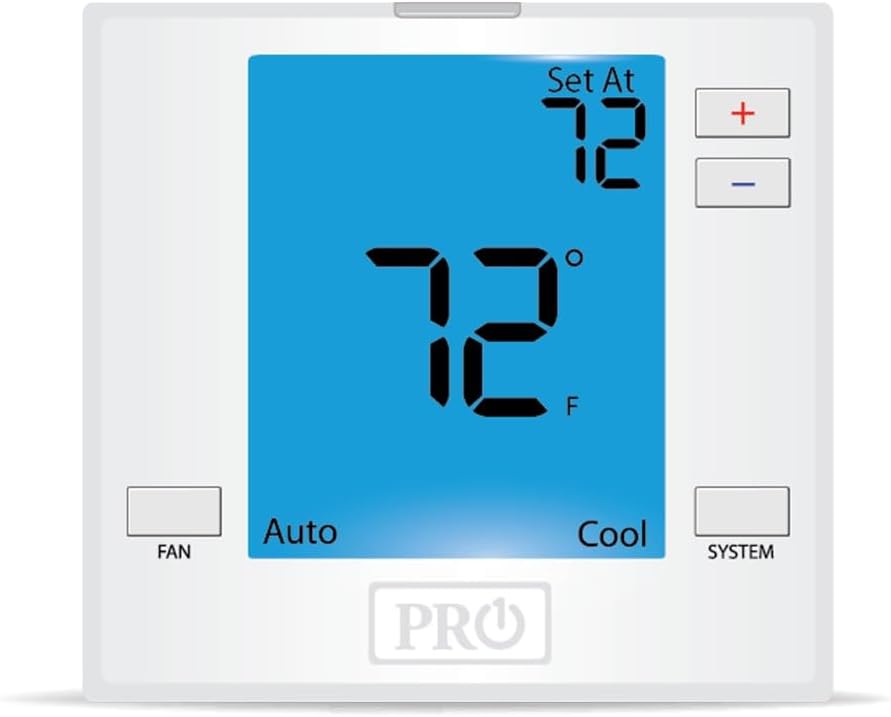 PRO1 IAQ T955WH Touchscreen Universal Programmable Thermostat with Humidity Control