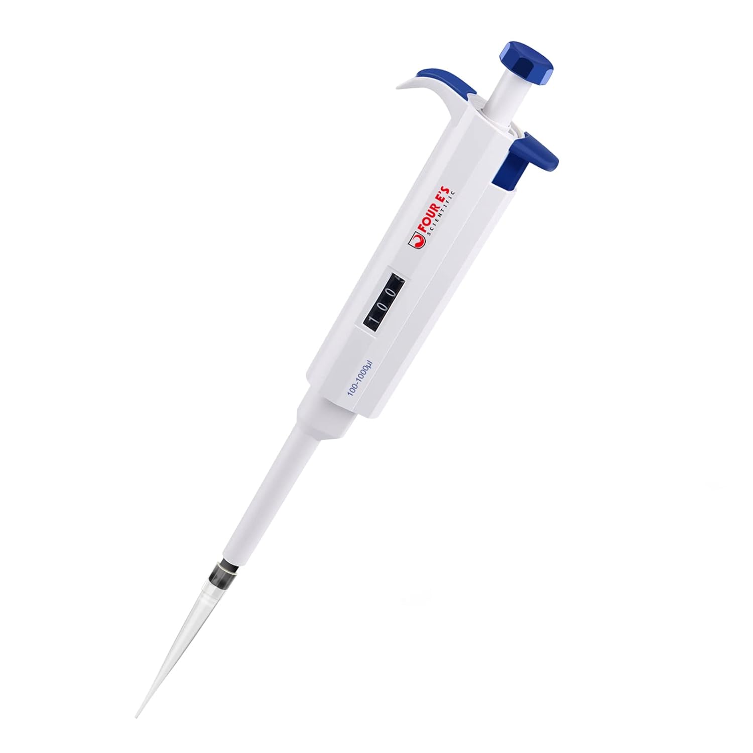 FOUR E’S SCIENTIFIC 100uL-1000uL High-Accurate Single-Channel Manual Adjustable Variable Volume Pipettes