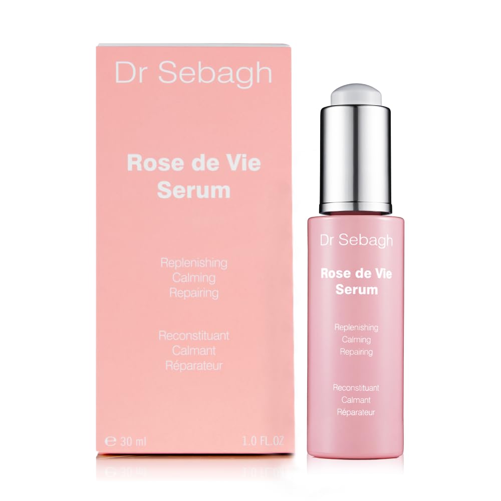 Rose de Vie Serum – Soothing & Anti-Aging Serum with Organic Oils & Antioxidants to Hydrate, Calm, and Protect Dry, Mature and Sensitive Skin, Non-Comedogenic, Box Included(1 fl oz.)