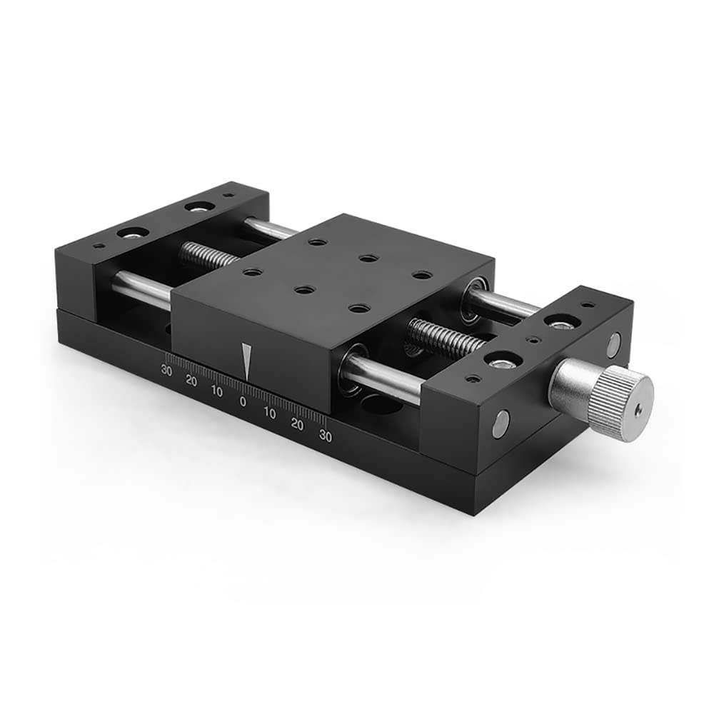 80x60MM Manual X Axis Linear Stage, Fine‑Tuning Precision Sliding Table Micro Translation Stage Experiment Platform Stroke 60MM