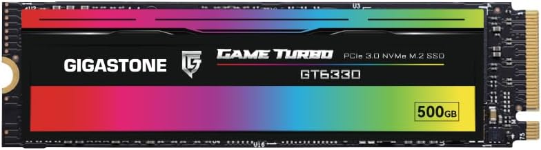 Gigastone M.2 SSD 500GB PCIe 3.0 NVMe SSD Internal Gaming Solid State Hard Drives Upgrade PC Laptop Storage High Speed Response for Gamers Graphic Design Creators IT Pros PCIe Gen3x4 up to 3,000MB/s