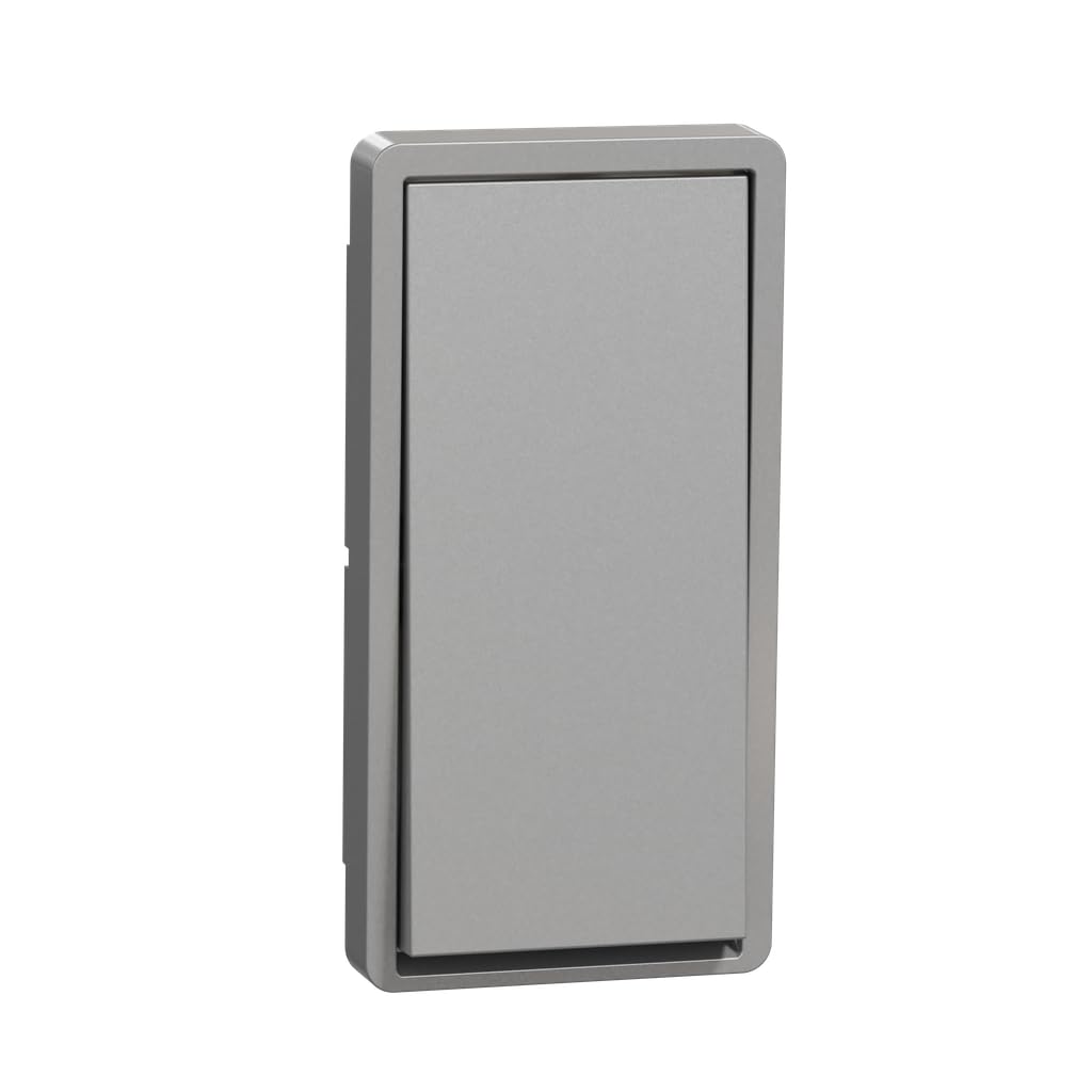 Schneider Electric – Square D X Series Universal Switch Module Rocker Snap-In Cover Plate, Matte Gray, Non-Glossy, Easy Mount & Removal, Washable Thermoplastic Material