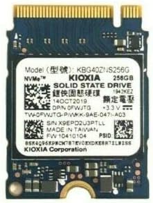 Toshiba(Kioxia) 256GB PCIe NVMe 2230 SSD (KBG40ZNS256G) (OEM), 30mm