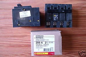 Square D HOM2150 or HOM2200 4 Pole Main Circuit Breaker