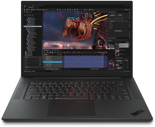 Lenovo 2024 Laptop | ThinkPad P1 Gen 6 | 16″ 3840 x 2400 Touch | Intel-14 Core i7-13700H | NVIDIA RTX A1000 | 64GB DDR5 | 4TB SSD | Windows 10 Pro | Wi-Fi 6E – Backlit KB – 5.0MP+IR Camera – Black