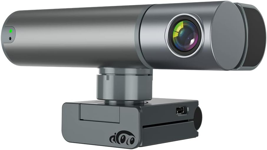 Webcam, 2K Web cam with Microphone AI Auto Tracking Streaming Camera, PTZ Webcam Video Conferencing, AI-Powered Framing & Gesture Control, 2X Zoom, No APP, Noise-Reducing Mic, Computer Camera