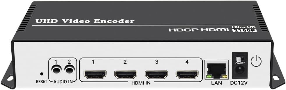 Multi-Channel 4K H.265 H.264 HDMI to IP Video Streaming IPTV Encoder, HDMI Streamer to RTSP RTMPS SRT UDP M3U8 TS MP4 HLS ONVIF YouTube Facebook and Other Live Broadcast Servers