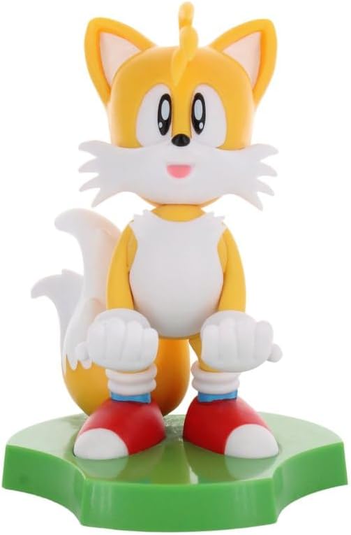 Exquisite Gaming: Holdems: SEGA – Tails – Earbud & Phone Holder, Cable Guys Stand, Mini Collectibles with a Twist, Classic Sonic, Licensed Figure