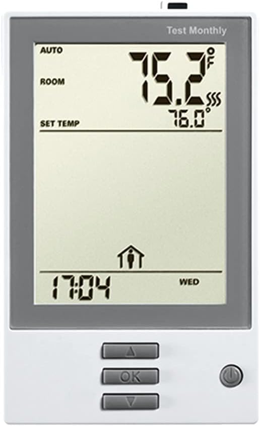 T5267 Electric Radiant Floor Heating Non-Touchscreen Programmable Thermostat Compatible with Multiple 120V / 240V Warming Cables for Indoor Underfloor Installation