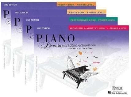 Faber Piano Adventures Primer Level Learning Library Pack – Lesson, Theory, Performance, and Technique & Artistry Books