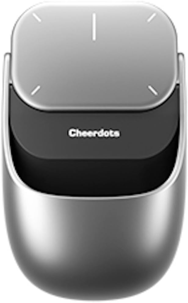 Cheerdots2 Bluetooth Detachable Air Mouse Touchpad Mouse with Voice Recording, Presentation Clicker Wireless Presenter Presentation Remote with Laser Pointer for Mac, Windows (Recording, Silver)