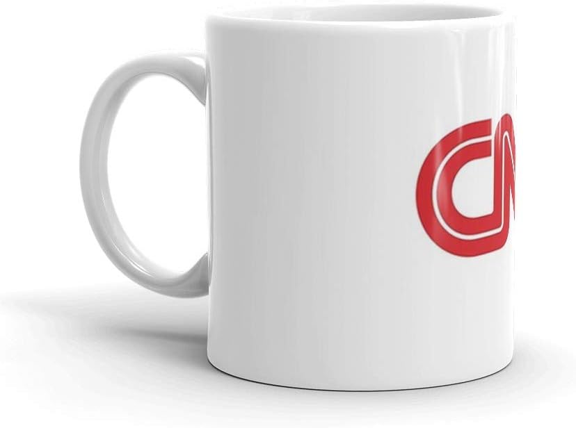 CNN sticker 11 Oz White Ceramic.11 Oz Coffee Mugs With Easy-Grip Handle, Suitable For Hot And Cold Drinks. Can Be Used For Home And Office.