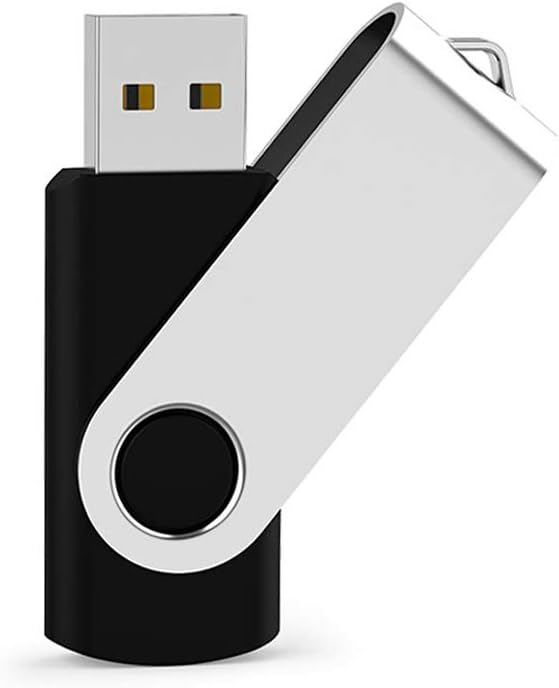 USB Flash Drive 64 GB, USB 2.0 Thumb Drive Memory Stick Swivel Zip Drive JumpDrive (64GB,Black)