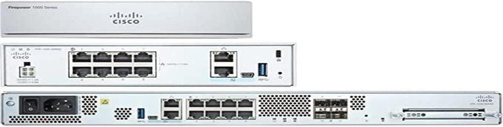 Cisco Secure Firewall: Firepower 1150 Security Appliance w/ASA Software, 8-Gigabit Ethernet (GbE) Ports, 2 SFP Ports, 2SFP+ Ports, up to 7.5 Gbps Throughput, 90-Day Limited Warranty (FPR1150-ASA-K9)