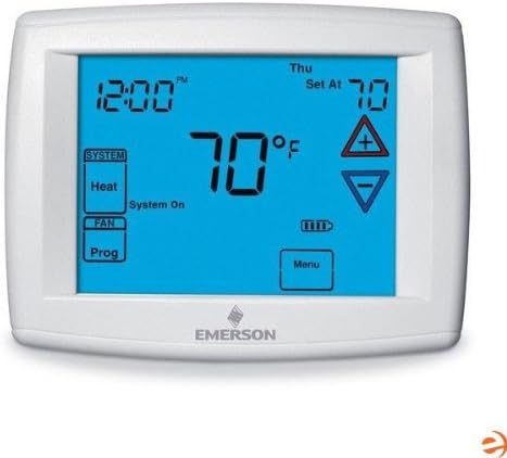 Emerson 1F95-1280 Blue Touchscreen Commercial Multi-Stage, OR Heat Pump 7-Day PROGRAMMABLE Digital Thermostat 24VAC.