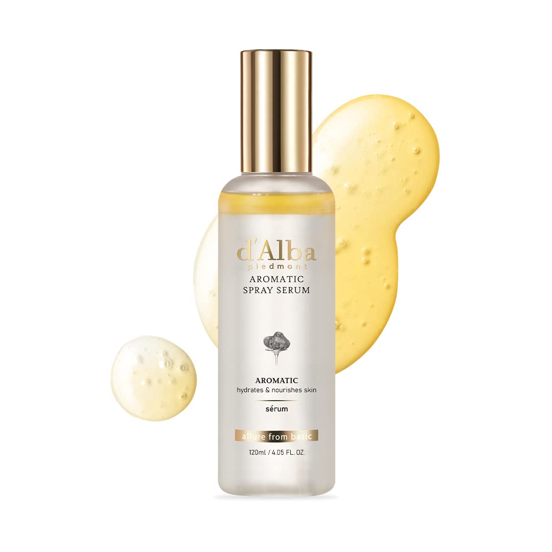 d’alba Piedmont Italian White Truffle First Aromatic Spray Serum, Fragrant VEGAN Glowy Antioxidant Face Mist, Deep Hydration Skin Firmness, Korean Skin Care (4.05 fl.oz)