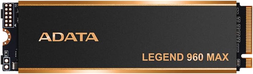 ADATA 2TB SSD Legend 960 Max with Heatsink 2TB PCIe Gen4x4 NVMe M.2 Internal Gaming SSD Up to 7,400 MB/s PS5 Compatible (ALEG-960M-2TCS)