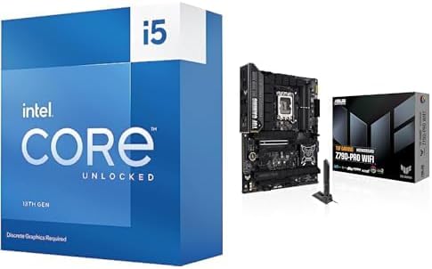 Intel Core i5-13600KF Desktop Processor + ASUS TUF Gaming Z790-PRO WiFi 6E Motherboard