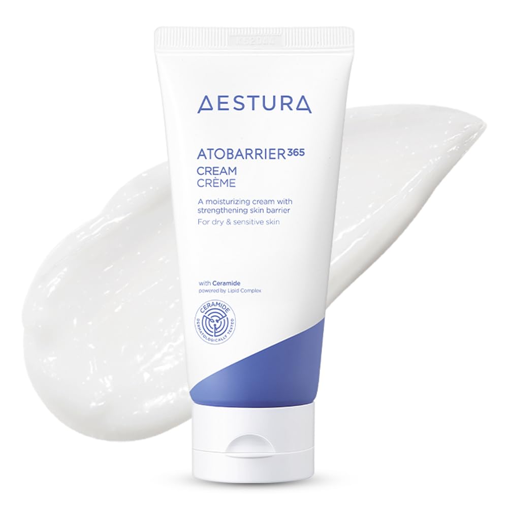 AESTURA ATOBARRIER365 Cream with Ceramide, Korean Moisturizer for Barrier Repair | 120-hour Lasting Hydration, Capsuled Ceramides for Dry & Sensitive Skin, Non-comedogenic tested, 2.70 fl.oz.(Renewed)