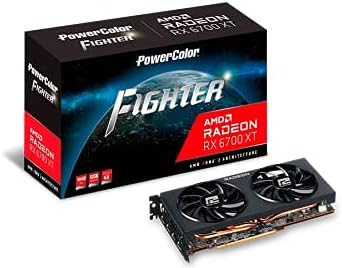 PowerColor Fighter AMD Radeon RX 6700 XT Gaming Graphics Card with 12GB GDDR6 Memory, Powered by AMD RDNA 2, Raytracing, PCI Express 4.0, HDMI 2.1, AMD Infinity Cache (Renewed)