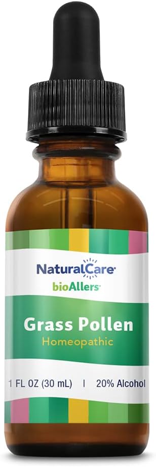 NaturalCare Grass Pollen Homeopathic, Homeopathic Allergy Relief of Sinus Congestion, Sneezing & Runny Nose, Itchy, Watery Eyes – 60 Day Money-Back Guarantee, 1 FL OZ