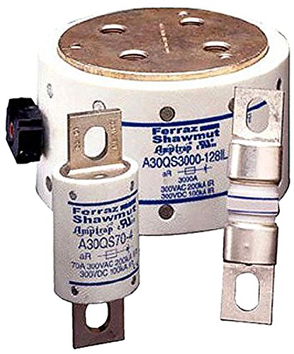 Mersen A30QS400-4 Amp-Trap Semiconductor Protection Fuse, 300VAC/DC, 200kA AC/100kA DC, 400 Ampere, 1.22″ Diameter x 3.13″ Length