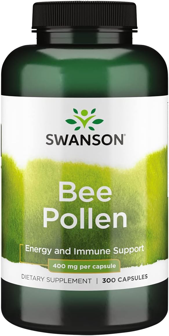 Swanson Premium Brand Bee Pollen 400 Milligrams 300 Capsules (1 Pack)