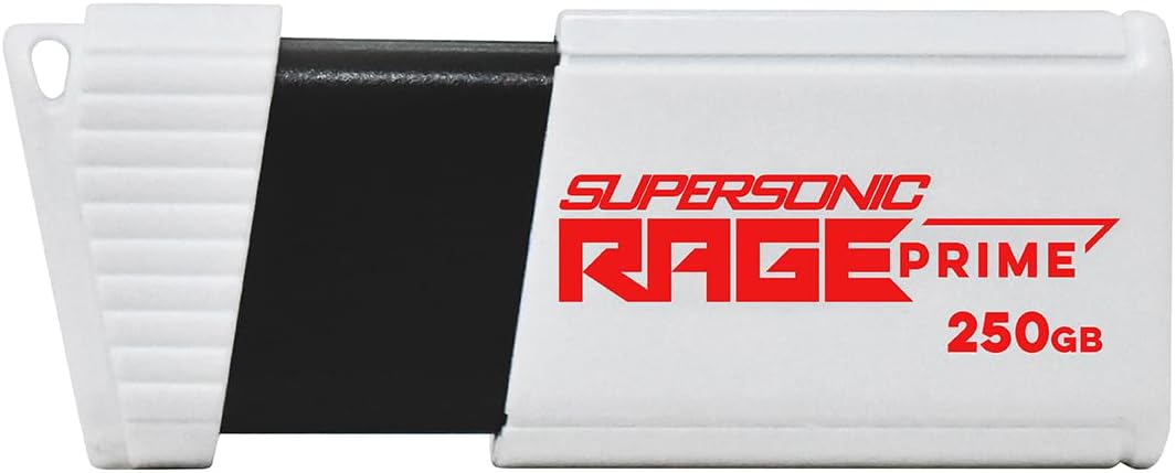 Patriot Supersonic Rage Prime USB 3.2 Gen 2 Flash Drive – 250GB – PEF250GRPMW32U