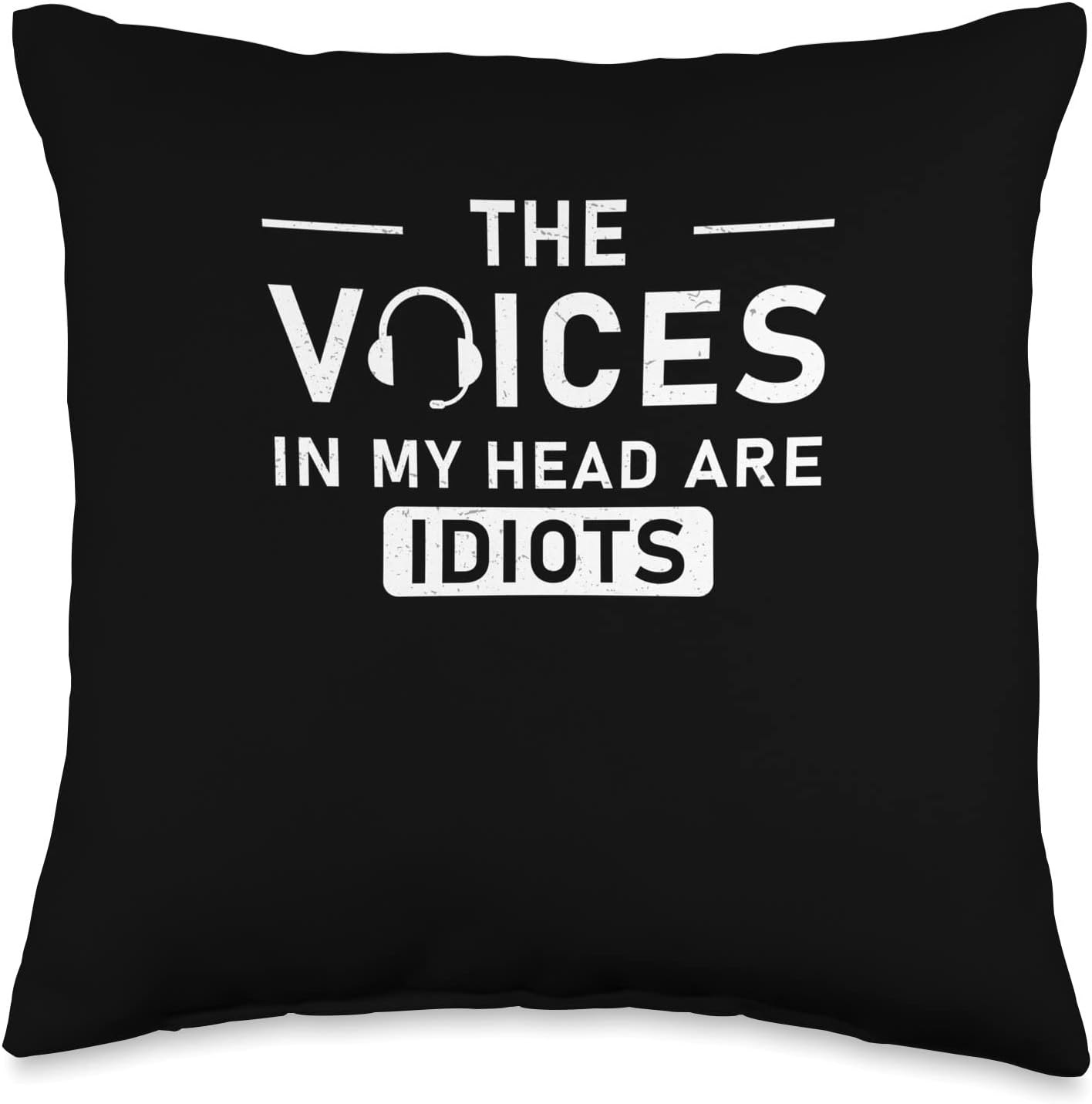 Technical Voices in My Head Network Support Throw Pillow, 16×16, Multicolor