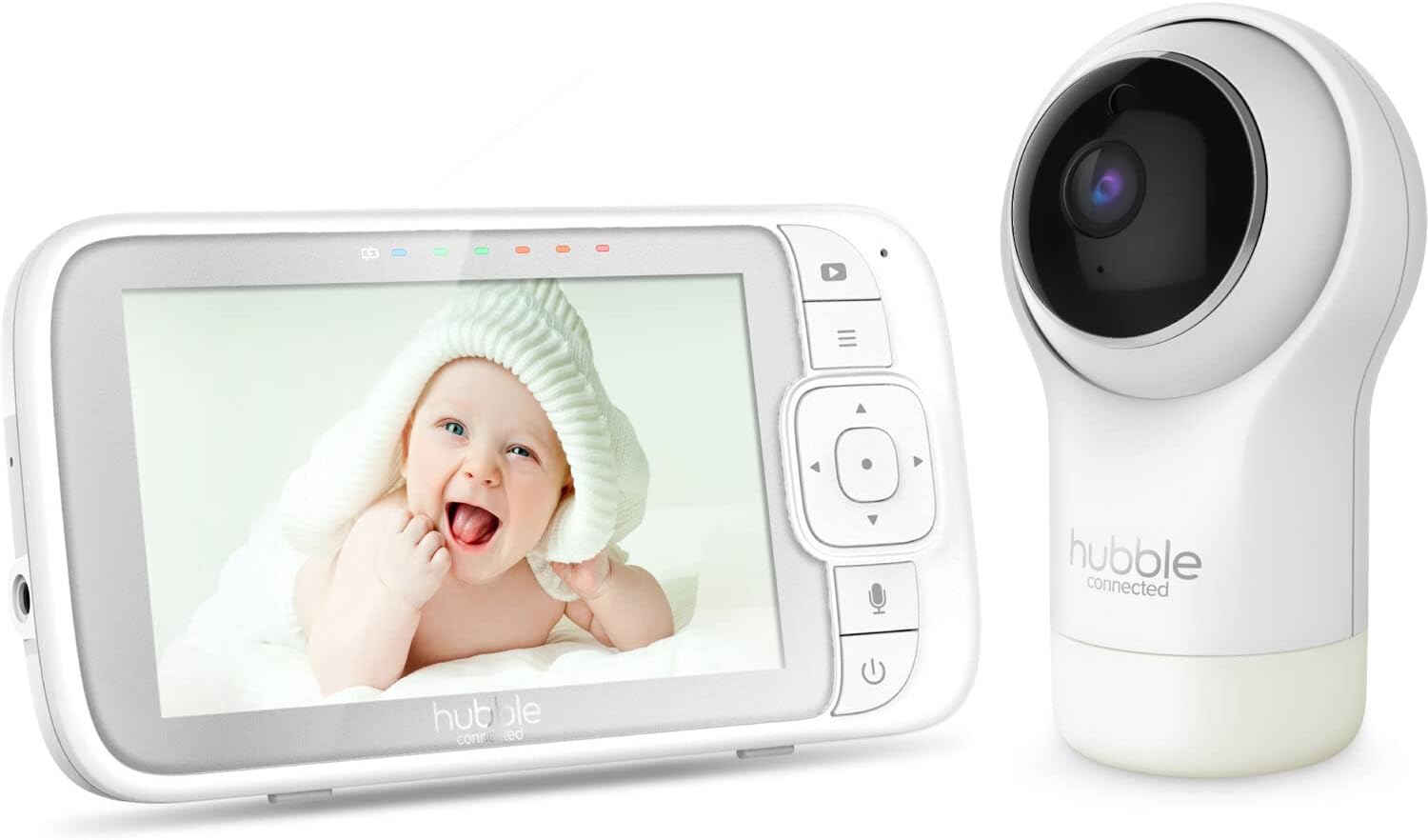 Hubble View Pro 5″ Video Baby Monitor with Camera and Audio, NightVision Baby Camera Monitor Pan Tilt Zoom; 2Way Talk, Lullabies & Room Temp Monitoring, 1000ft Range, Secure Baby Monitor No WiFi