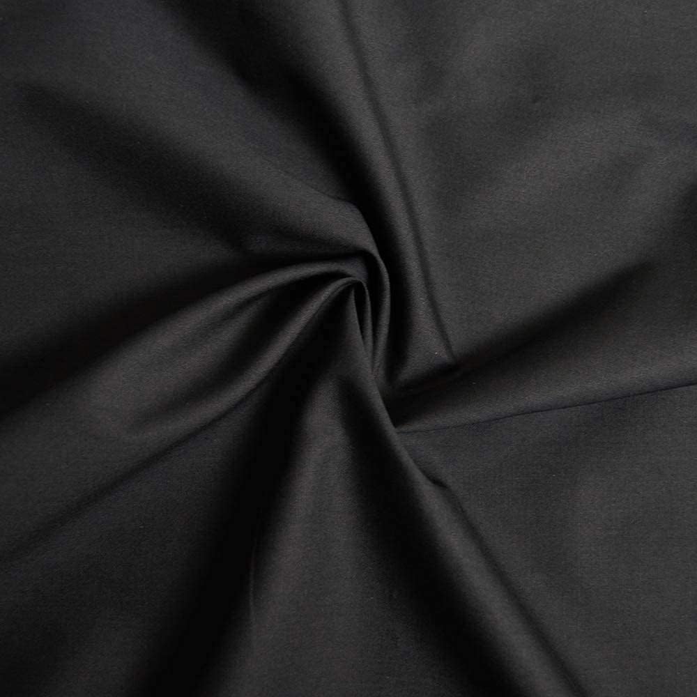 designers-factory Black 100% Cotton poplin Fabric by The Yard for Clothing, DIY, Quilting or Crafting – Sold by Piece – Black Cotton Fabric for Sewing (Black, 39″ x 57″)