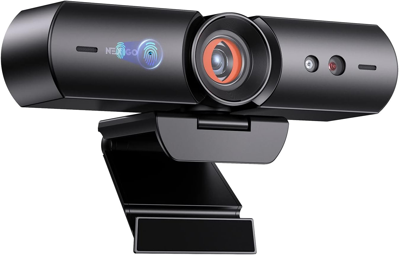 NexiGo HelloCam, 1080P Webcam with Windows Hello, True Privacy, Automatic Electronic Shutter, Computer Camera, Microphone, Facial Enhancement, HD USB Web Cam