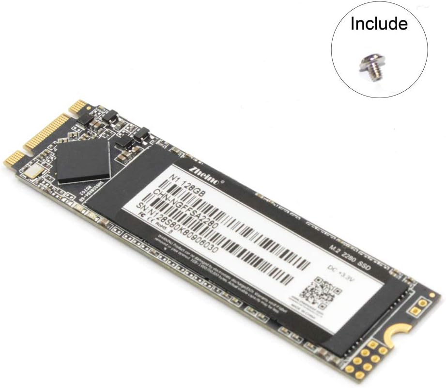 128GB M.2 SSD 2280 SATA Internal 3D Nand Solid State Drive for Ultrabooks and Tablets