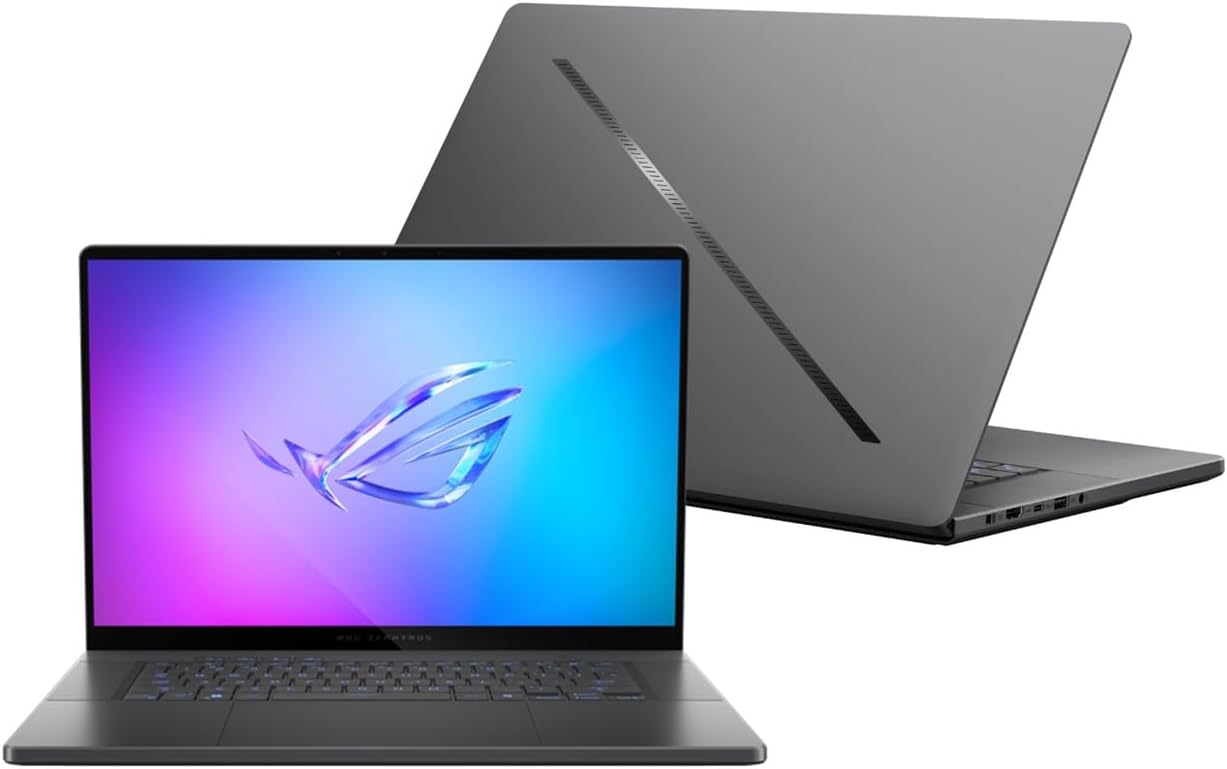 EXCaliberPC [2024] ASUS ROG Zephyrus G16 GA605WI-XB96 (AMD Ryzen AI 9 HX 370, 32GB RAM, 2X 1TB NVMe SSD, NVIDIA GeForce RTX 4070, 16″ 240Hz OLED, Windows 11 Pro) Gaming Laptop – Eclipse Gray