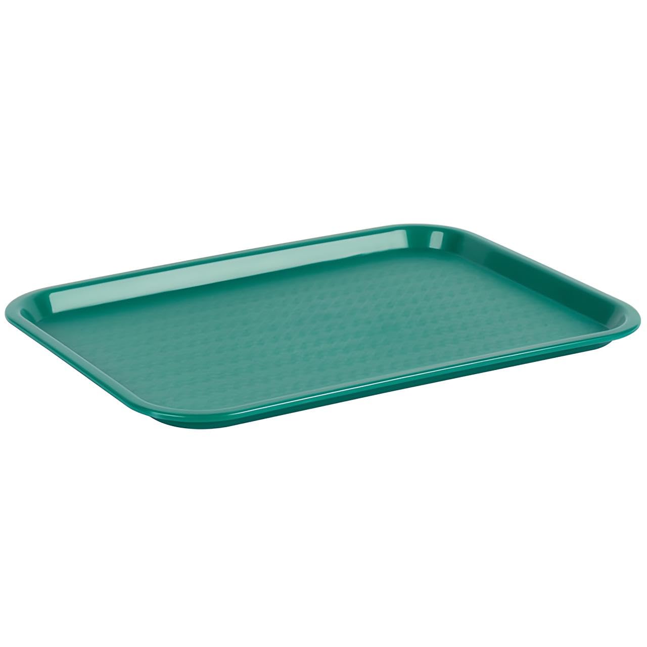 OCS Parts 12″ x 16″ Teal Food Trays | Sturdy, Lightweight No Slip Plastic Food Trays for Home, Cafeteria, Restaurants, Delis, and Bakeries