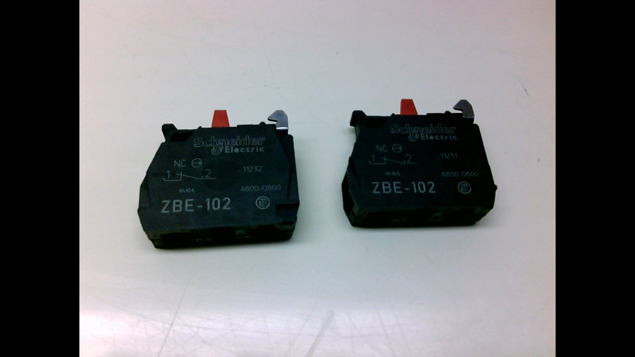 Schneider Electric Zbe-102 – Pack of 2 – Contact Block 1Nc Zbe-102 – Pack of 2 –