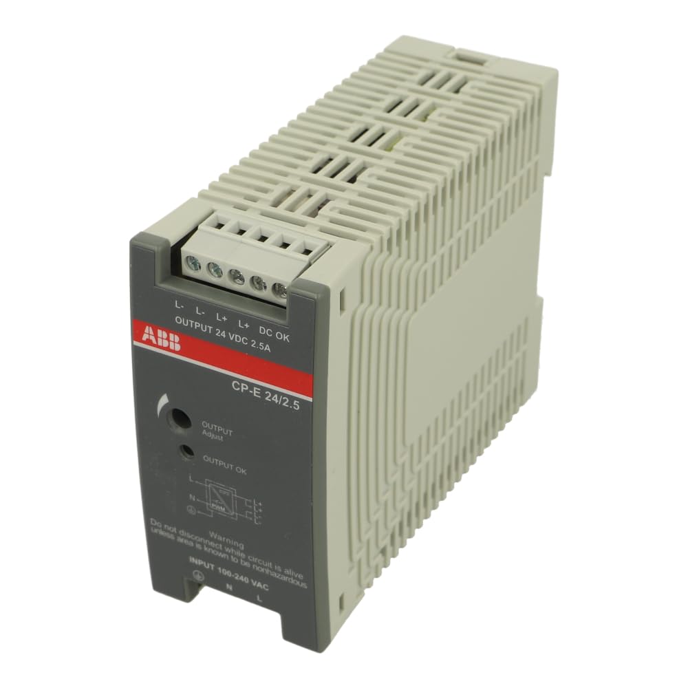 1SVR427032R0000 | CP-E 24/2.5 | ABB Power Supply in:100-240VAC Out: 24VDC/2.5A, Output Voltage Adjustable Range of 24-28V DC