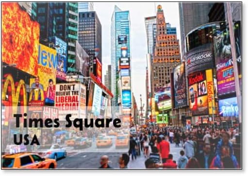 NEW YORK CITY -MARCH 25: Times Square, Featured with Broadway Theaters and Animated LED Signs, Is A of New York City and The United States, in Manhattan, New York City. Fridge Magnet