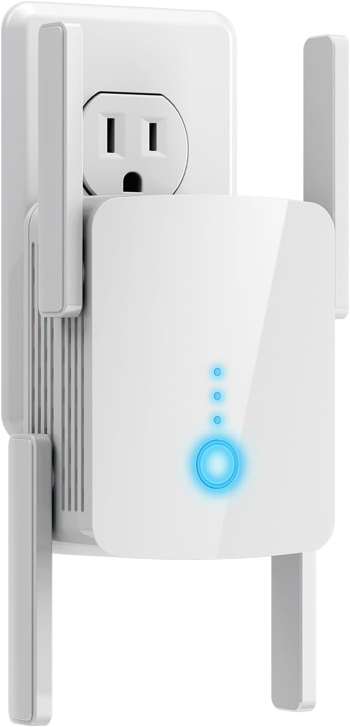 WLM Fastest WiFi Extender Signal Booster for Home – Up to 9000 sq. ft Coverage, Easy Set Up WiFi Repeater Wireless Signal Booster with Ethernet Port, Long Range, Ultra-Stable Router Internet Booster