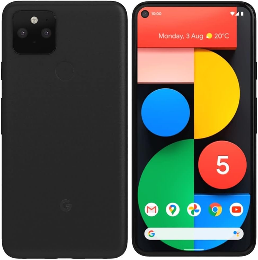 Verizon Google Pixel 5 (5G) 128GB – Just Black – GA01955-US (Renewed)